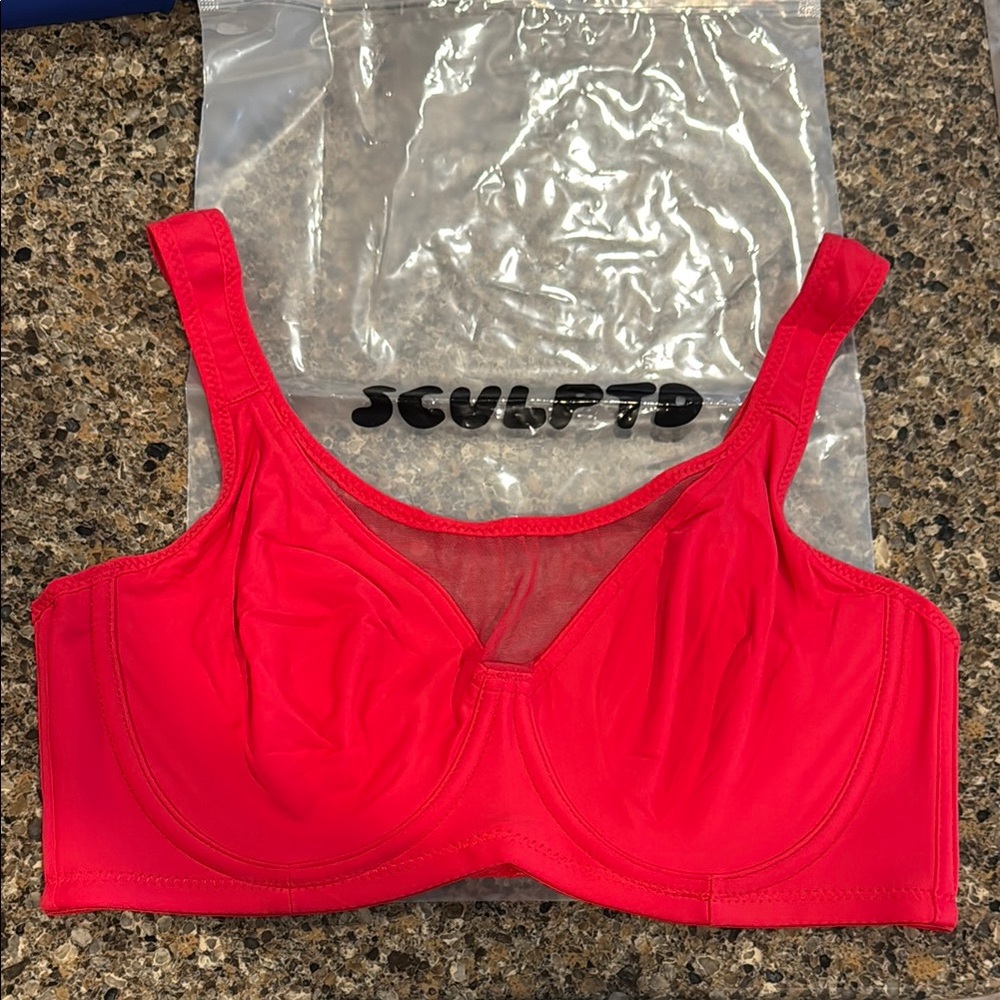 Sculptd Red Full Coverage Underwire Bra - Women's Intimates